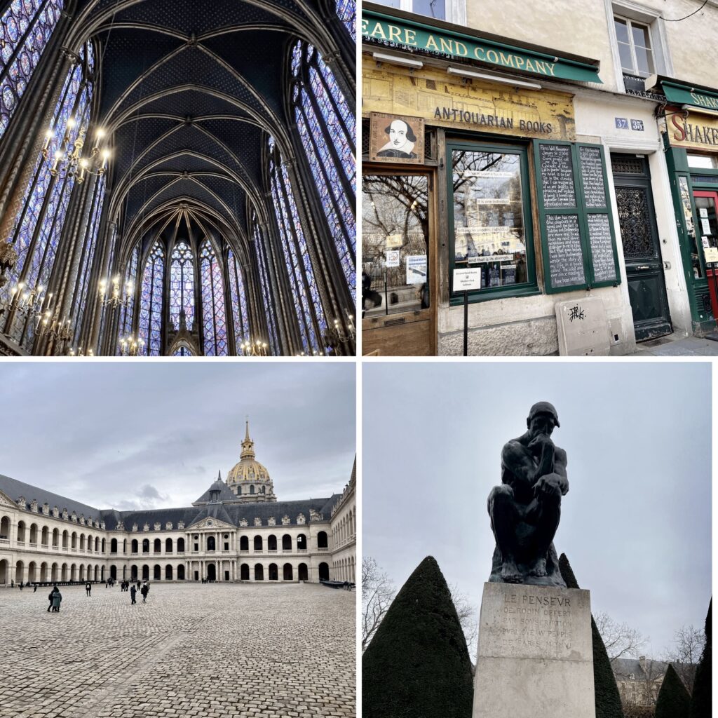 聖徒禮拜堂、莎士比亞書店、巴黎傷兵院、羅丹美術館