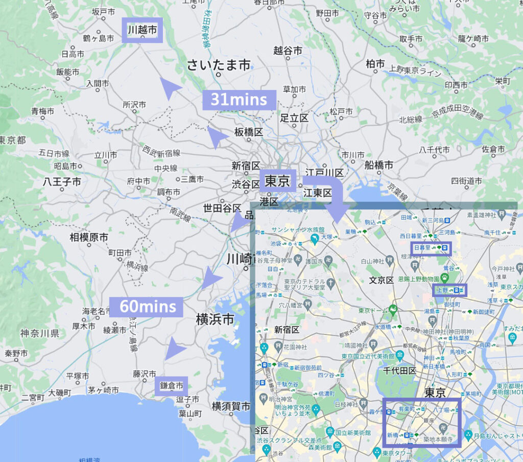東京自由行地圖
