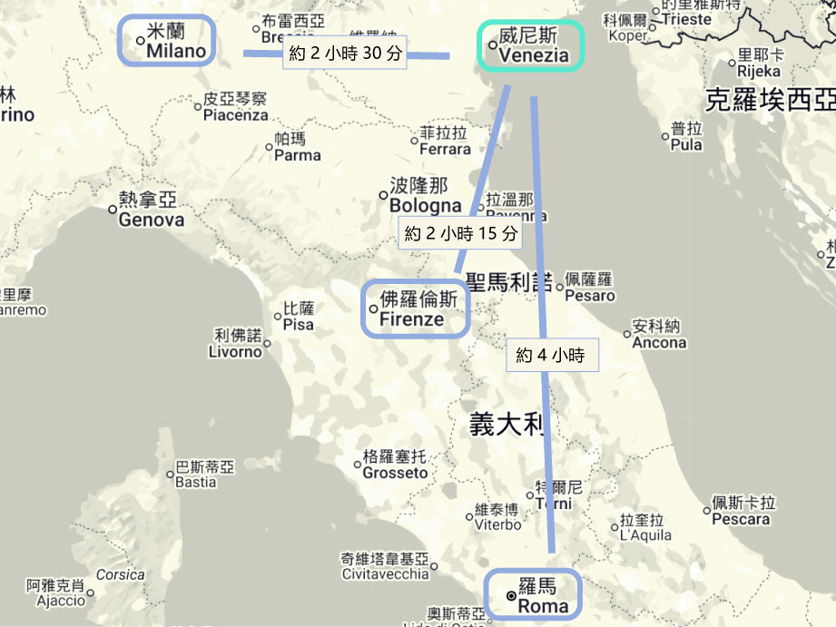 威尼斯交通位置