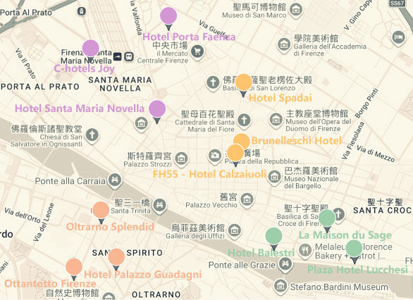 佛羅倫斯住宿_飯店推薦位置